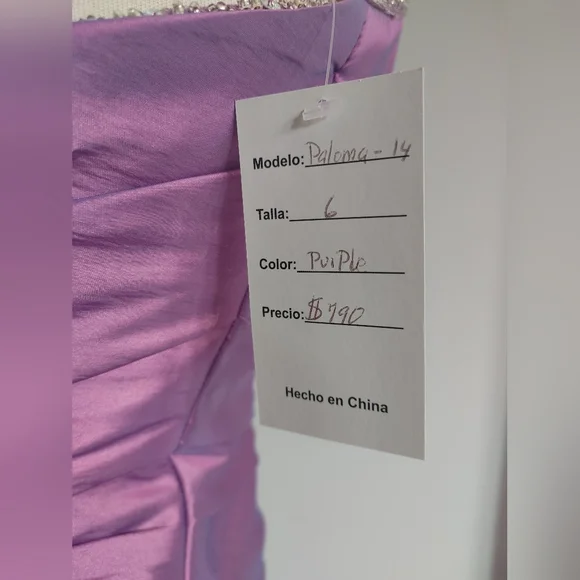 Purple Dress / Quinceañera Dress / Prom Dress / Ball Gown - Picture 3 of 3